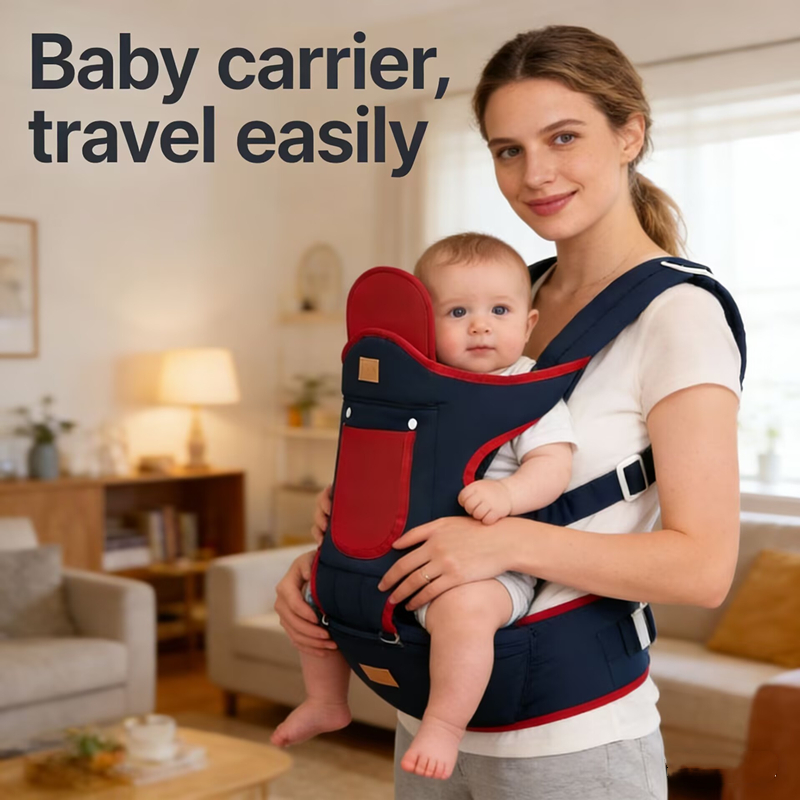 Ergonomic Baby Carrier - 0-24 Baby Carrier Breathable Carrier Portable