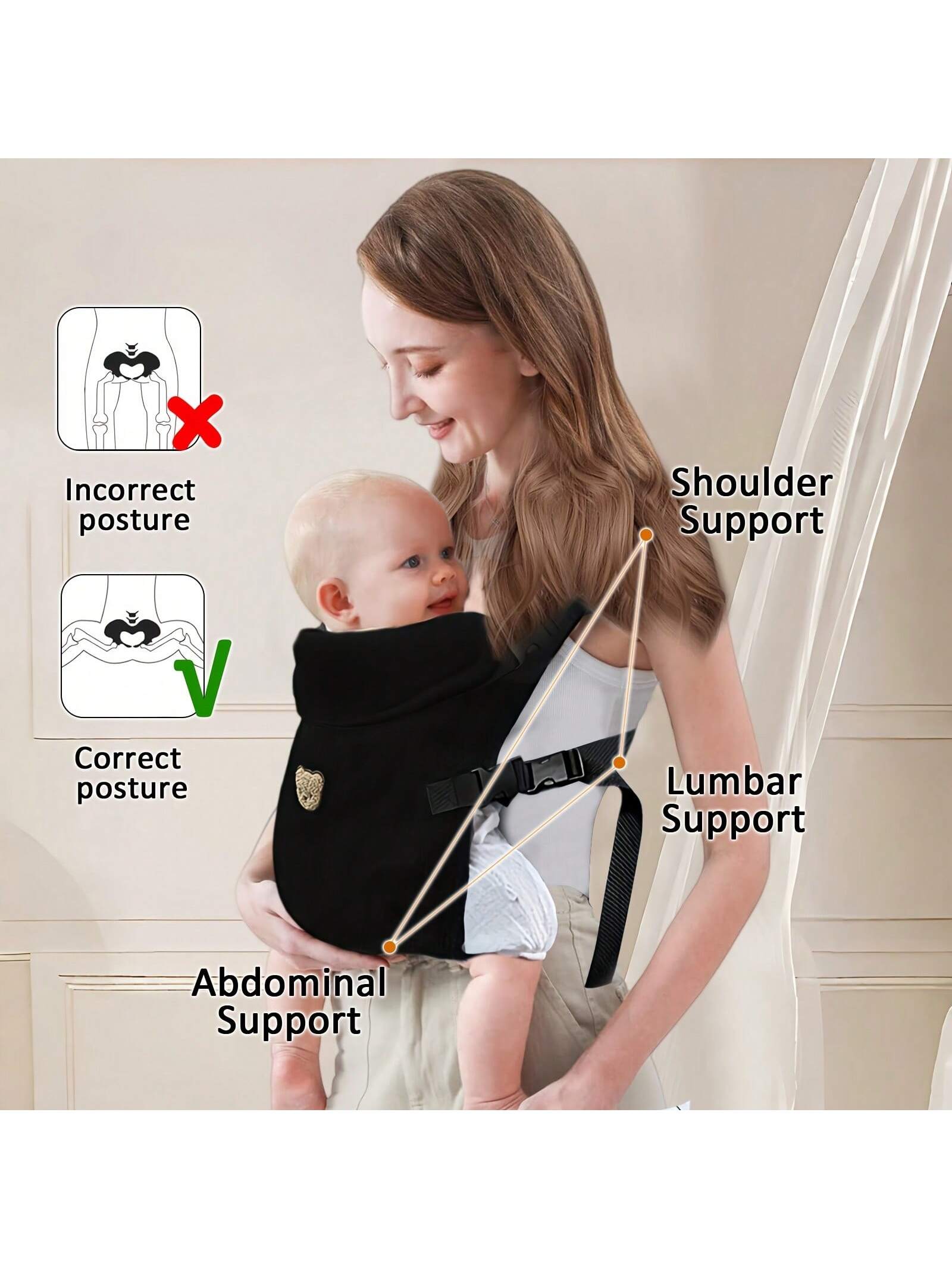 1-Piece Ergonomic Multifunctio - Ergonomic Baby Carrier 评论和价格