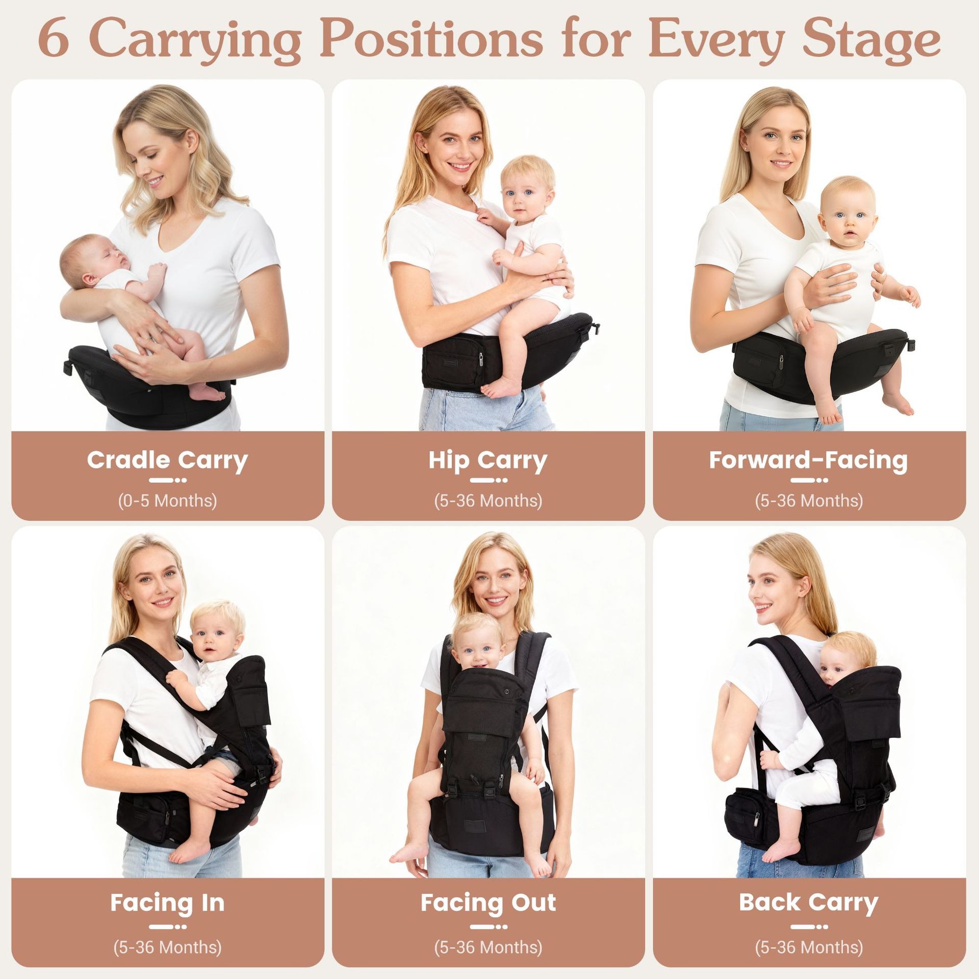 Baby Carrier with Hip Seat, Er - Ergonomic Baby Carrier 评论和价格